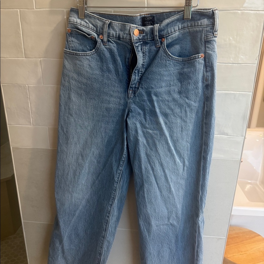 J crew wide leg cropped jeans. Size 28